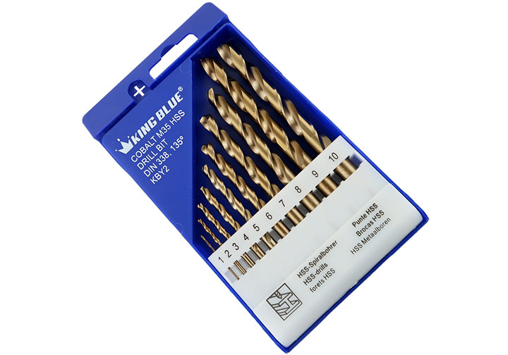 1-10mm Bộ mũi khoan inox 10 chi tiết Kingblue KBY2-B10 1-10mm Bộ mũi khoan inox 10 chi tiết Kingblue KBY2-B10