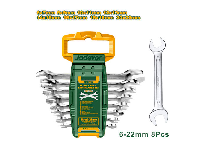 6-22mm Bộ cờ lê 2 đầu miệng 8 chi tiết Jadever JDDS2208