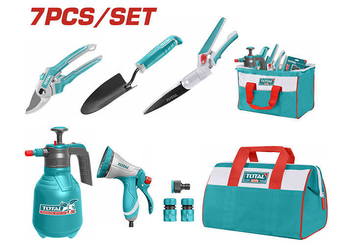 Bộ combo dụng cụ làm vườn 7 chi tiết Total TOS23048