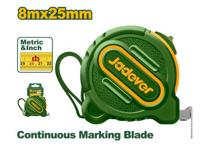 8mx25mm Thước cuộn thép hệ inch và mét Jadever JDMT1240