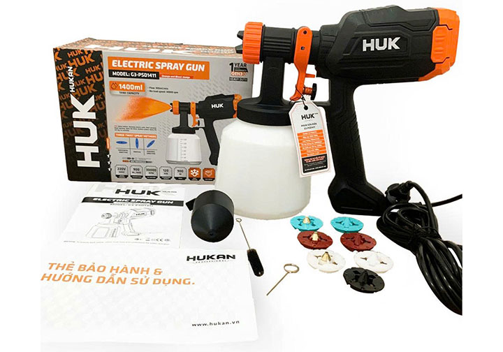900W Máy phun sơn dùng điện Hukan G3-PSD1411