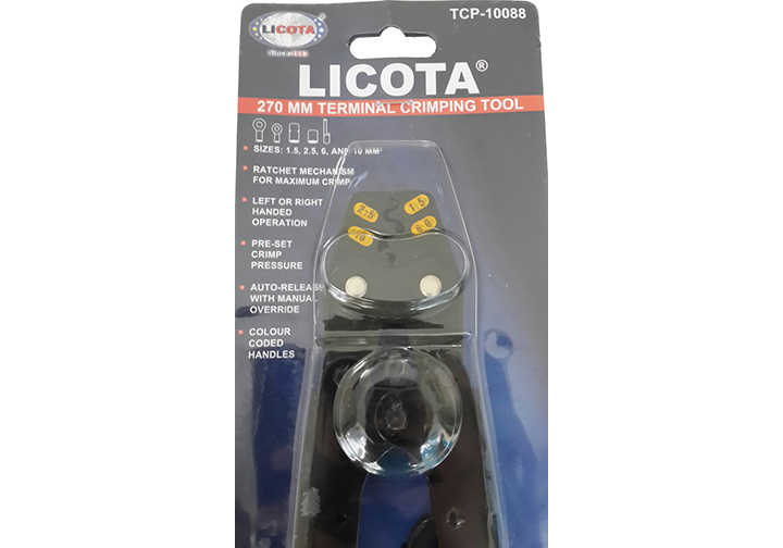 1.5-10mm2 Kìm bấm đầu cote số 8 Licota TCP-10088 1.5-10mm2 Kìm bấm đầu cote số 8 Licota TCP-10088