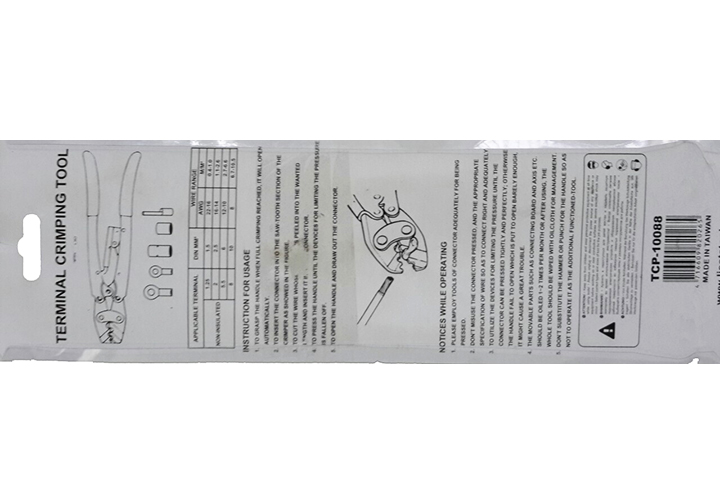 1.5-10mm2 Kìm bấm đầu cote số 8 Licota TCP-10088 1.5-10mm2 Kìm bấm đầu cote số 8 Licota TCP-10088