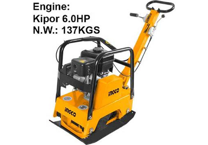 137KG Máy đầm nén bê tông dùng dầu Diesel 6HP INGCO GCP125-4 137KG Máy đầm nén bê tông dùng dầu Diesel 6HP INGCO GCP125-4