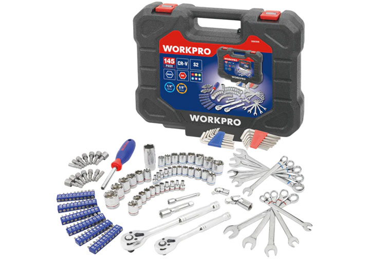 1/4" và 3/8" Bộ tuýp 145 chi tiết Workpro W003046 1/4" và 3/8" Bộ tuýp 145 chi tiết Workpro W003046