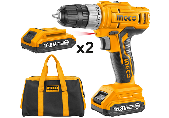 16.8V Máy khoan vặn vít dùng pin INGCO CDLI1612 16.8V Máy khoan vặn vít dùng pin INGCO CDLI1612