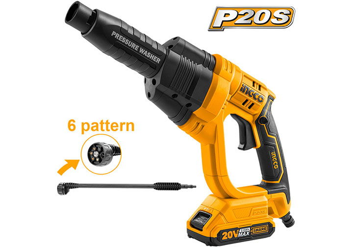 20V Máy xịt rửa áp lực dùng pin Ingco CPWLI20082 20V Máy xịt rửa áp lực dùng pin Ingco CPWLI20082