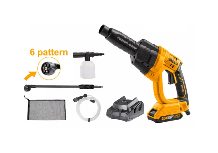 20V Máy xịt rửa áp lực dùng pin Ingco CPWLI20082 20V Máy xịt rửa áp lực dùng pin Ingco CPWLI20082