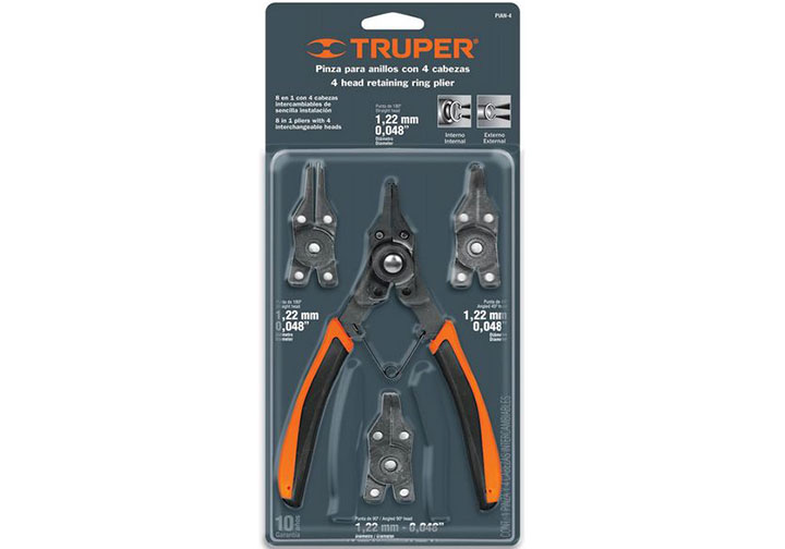 6" (150mm) Bộ kìm mở phe 4 đầu Truper 17355 (PIAN-4) 6" (150mm) Bộ kìm mở phe 4 đầu Truper 17355 (PIAN-4)
