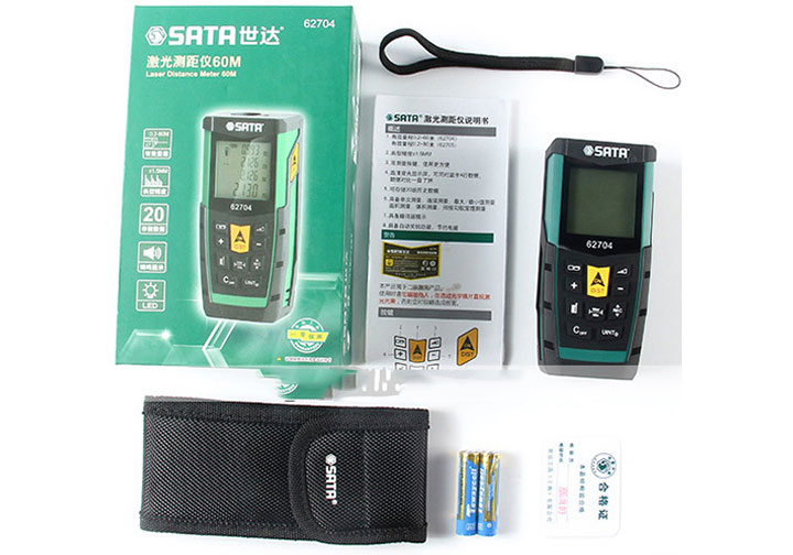 60m Máy đo khoảng cách laser Sata 62-704 (62704) 60m Máy đo khoảng cách laser Sata 62-704 (62704)