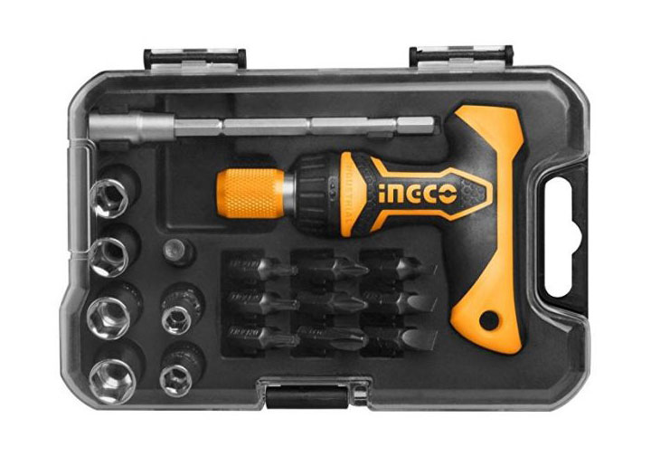 Bộ tuốc nơ vít tay cầm chữ T 18 chi tiết INGCO HKSDB0188 Bộ tuốc nơ vít tay cầm chữ T 18 chi tiết INGCO HKSDB0188