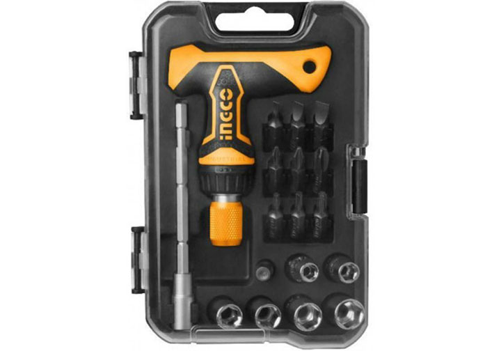 Bộ tuốc nơ vít tay cầm chữ T 18 chi tiết INGCO HKSDB0188 Bộ tuốc nơ vít tay cầm chữ T 18 chi tiết INGCO HKSDB0188