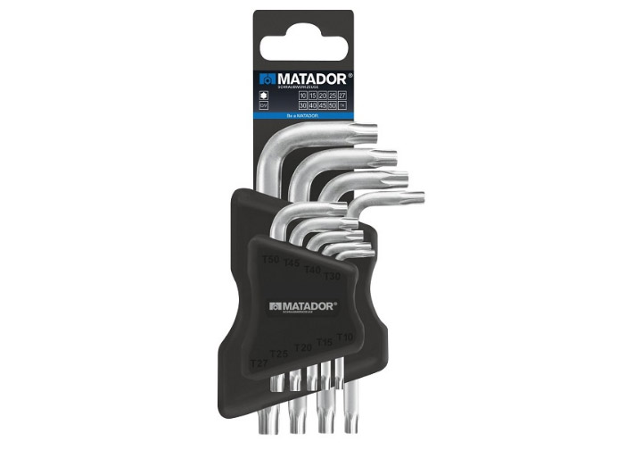 T10 - T50 Bộ lục giác sao ngắn 9 chi tiết Matador 04439091 T10 - T50 Bộ lục giác sao ngắn 9 chi tiết Matador 04439091